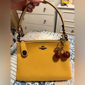 Coach Mustard Leather Pouch